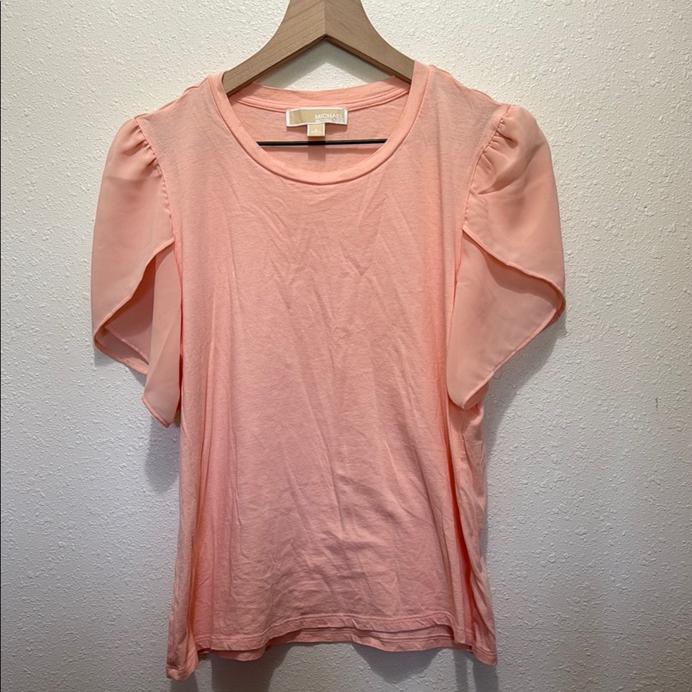 Michael Kors Pink Blouse with Elegant Design, Size L